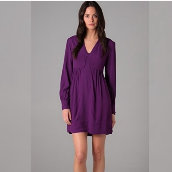 DVF Veda Crepe Babydoll Dress LBD - Picture 8 of 8